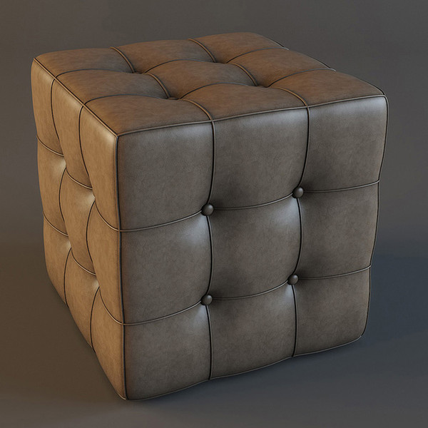 padded stool 3d model - Padded stool_01 by mifody